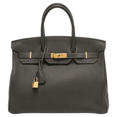 Hermès HSS Macassar Togo Birkin 35 Brushed Gold Hardware, .